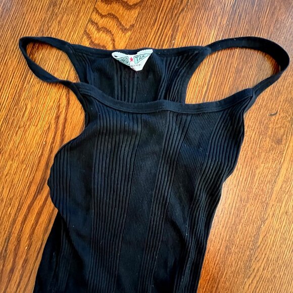 Hard Tail 100% Cotton Skinny Tank in Black - Very Soft - L - NWOT - Made in USA - Picture 3 of 13